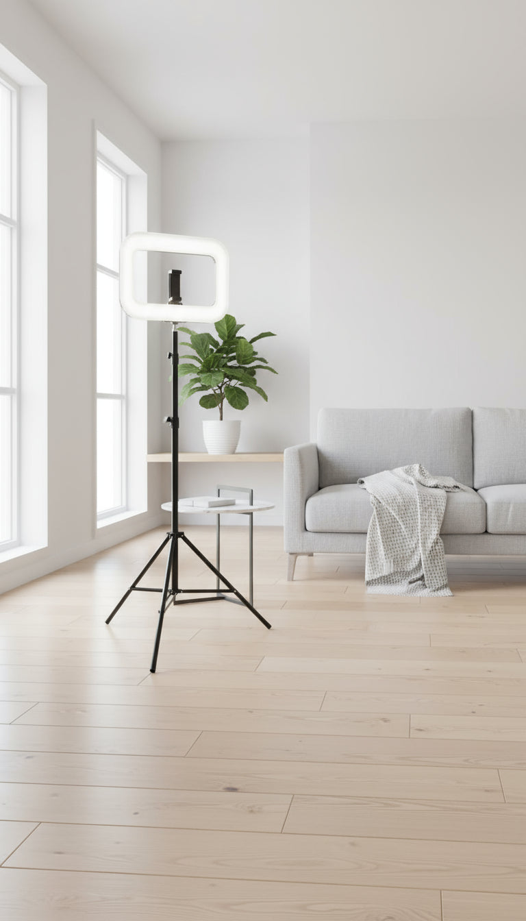 Panel de Luz LED Cuadrado 240 LEDs + Trípode 2.1m - Kit Profesional para Streaming y Fotografía